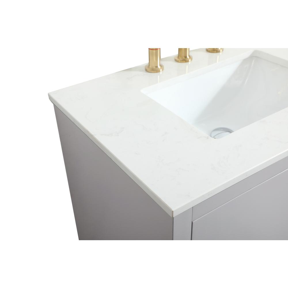 30 inch Single bathroom vanity in grey. Picture 11