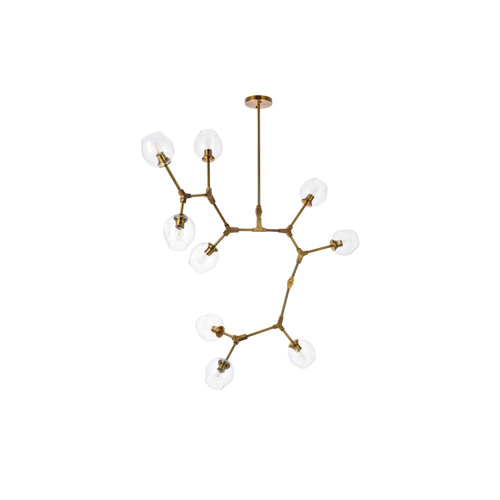 Cavoli 9 lights brass chandelier. Picture 6