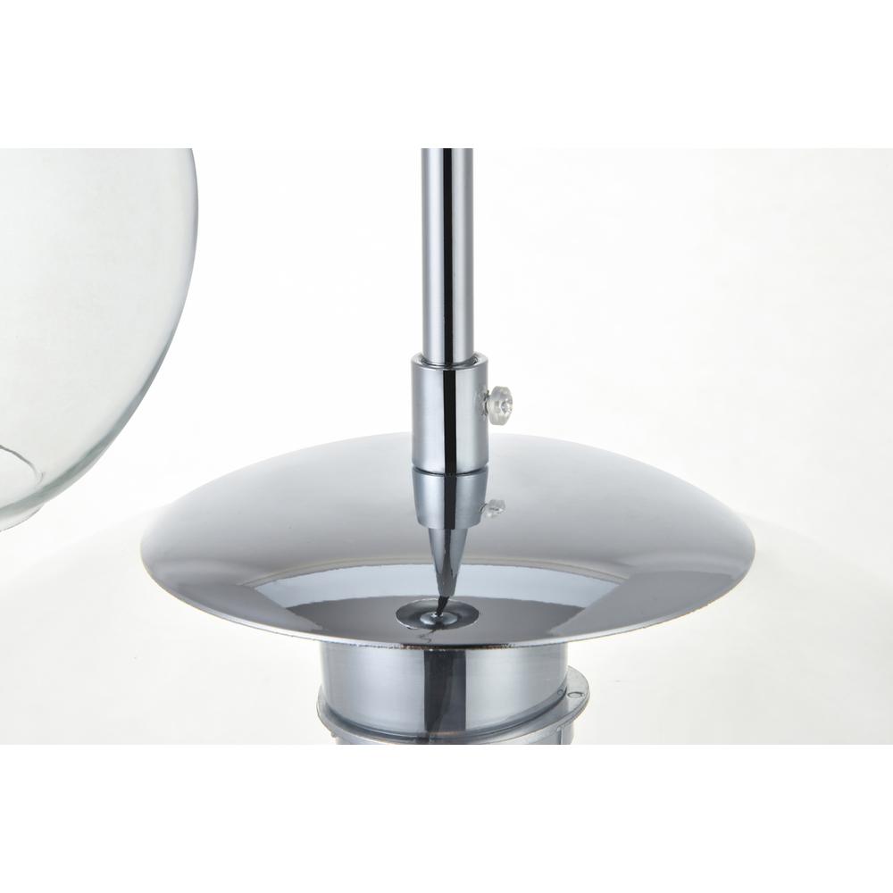 Baxter 3 Lights Chrome Pendant With Clear Glass. Picture 5