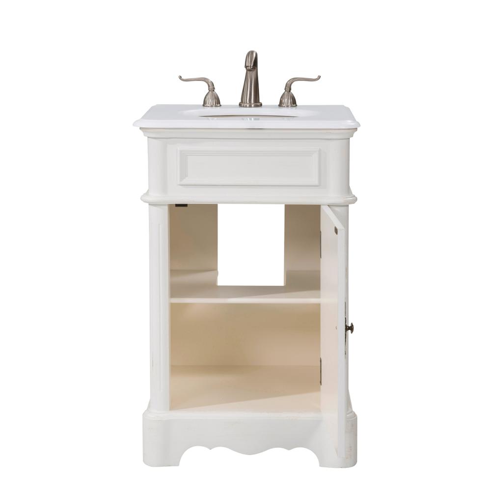 21 inch Single Bathroom vanity in Antique White. Picture 4