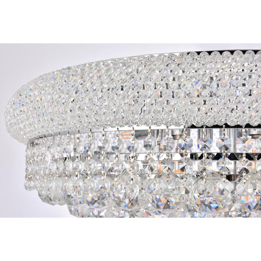 Primo 12 light Chrome Flush Mount Clear Royal Cut Crystal. Picture 5
