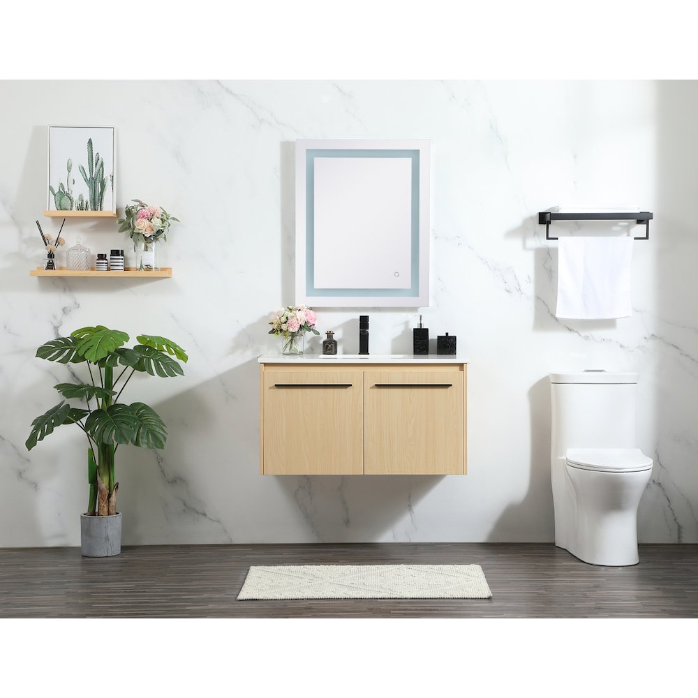 36 Inch Single Bathroom Vanity In Maple. Picture 5