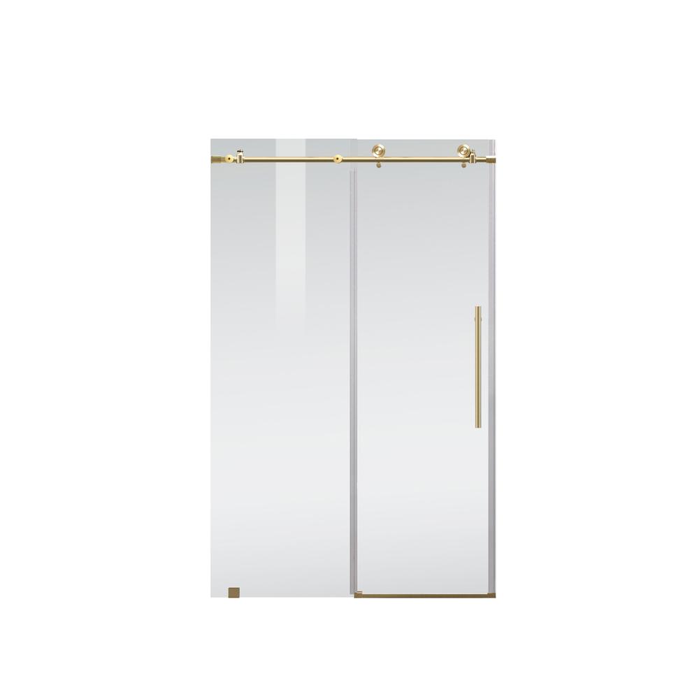 Frameless shower door 48 x 76 Brushed Gold. Picture 10