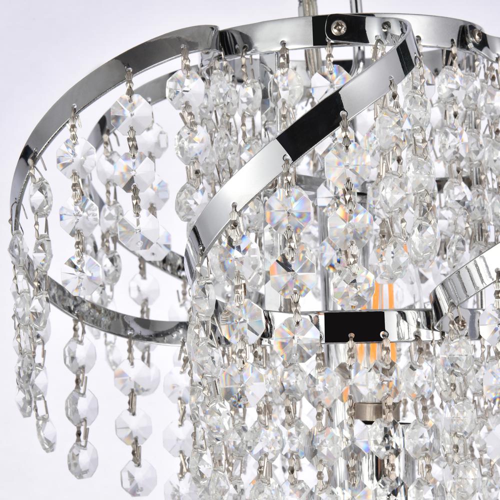 Belenus 6 light Chrome Pendant Clear Royal Cut Crystal. Picture 4