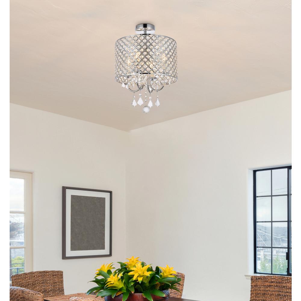 Elise 14 inch flush mount in chrome. Picture 9