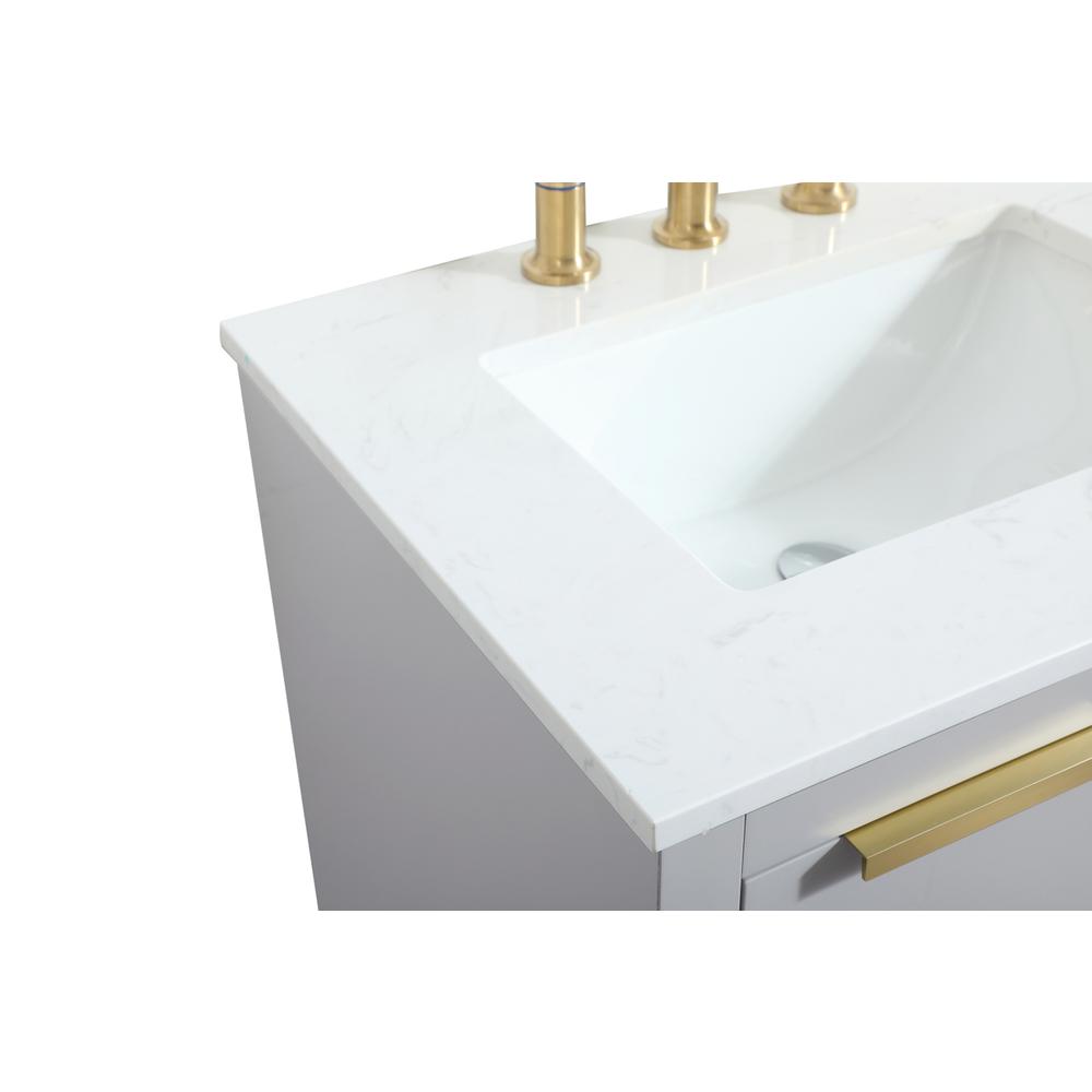 24 inch Single bathroom vanity in grey. Picture 11