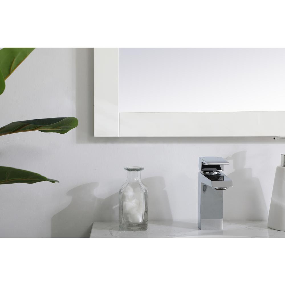 Aqua rectangle vanity mirror 18 inch in White. Picture 5