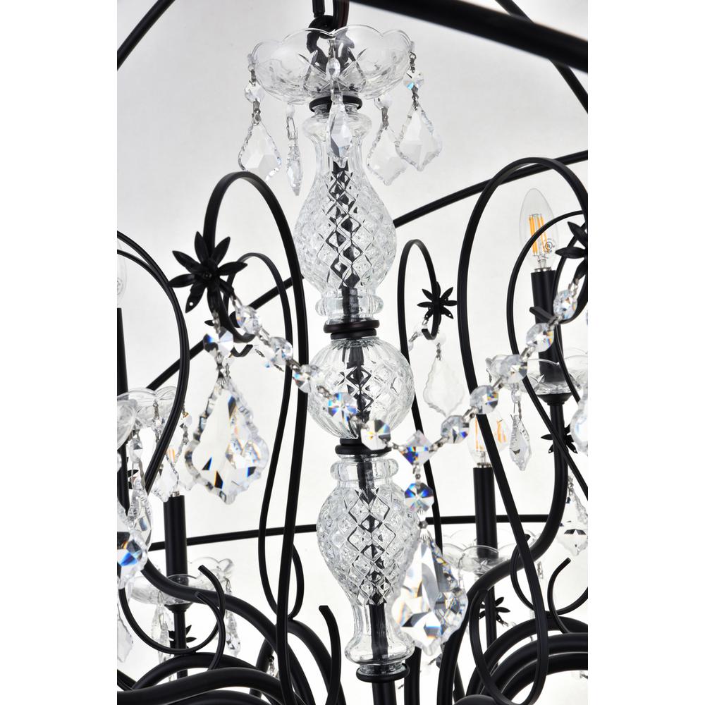 Cordelia 12 Light black Crystal Pendant. Picture 3