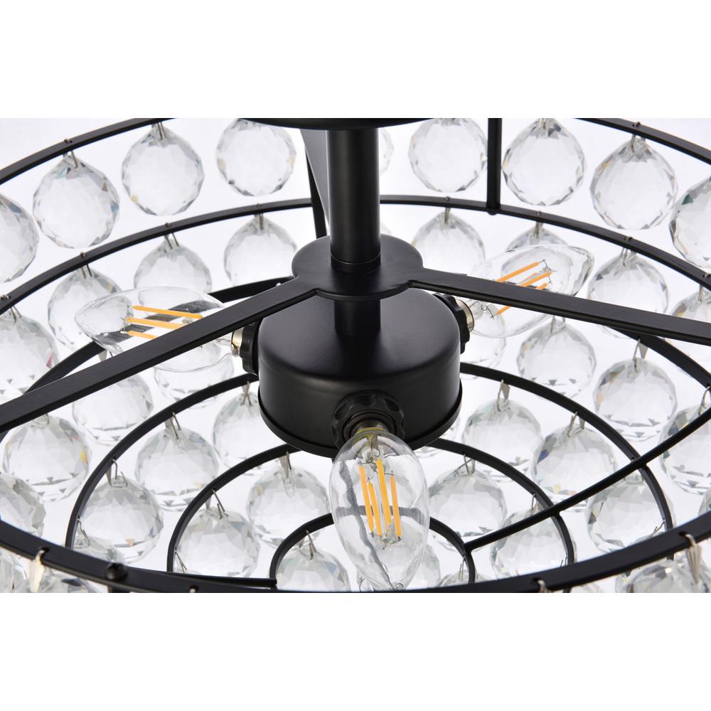 Savannah 16 inch flush mount in black. Picture 5