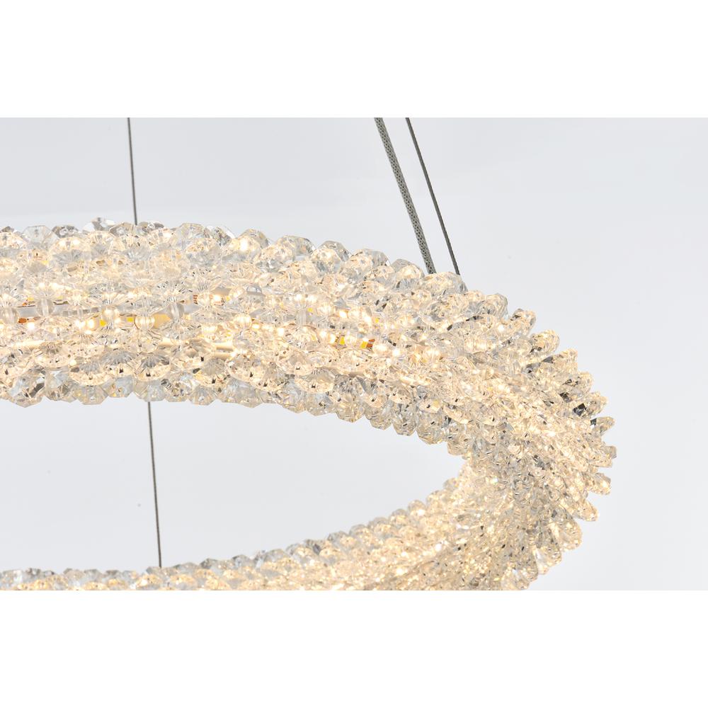 Bowen 18 inch Adjustable LED Chandelier in Satin Gold. Picture 5
