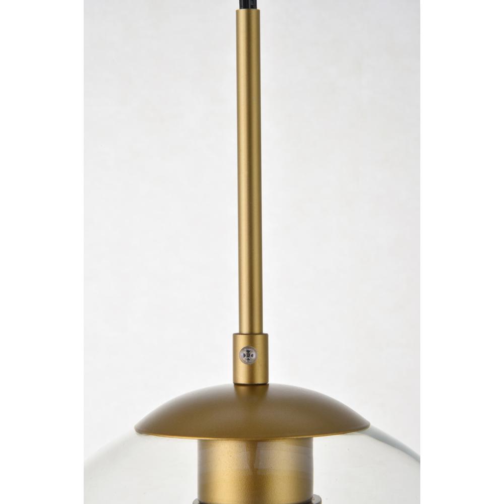 Baxter 1 Light brass plug-in pendant With Clear Glass. Picture 4