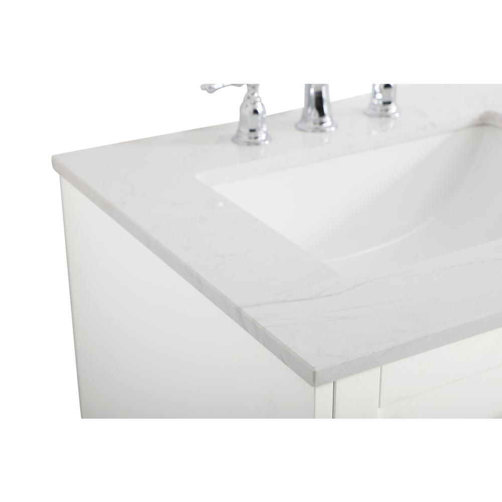 60 inch Double Bathroom Vanity in White. Picture 11