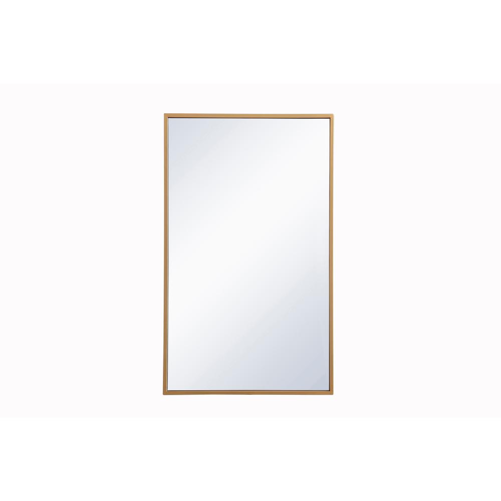 Metal mirror medicine cabinet 17 inch x 28 inch in Brass. Picture 1