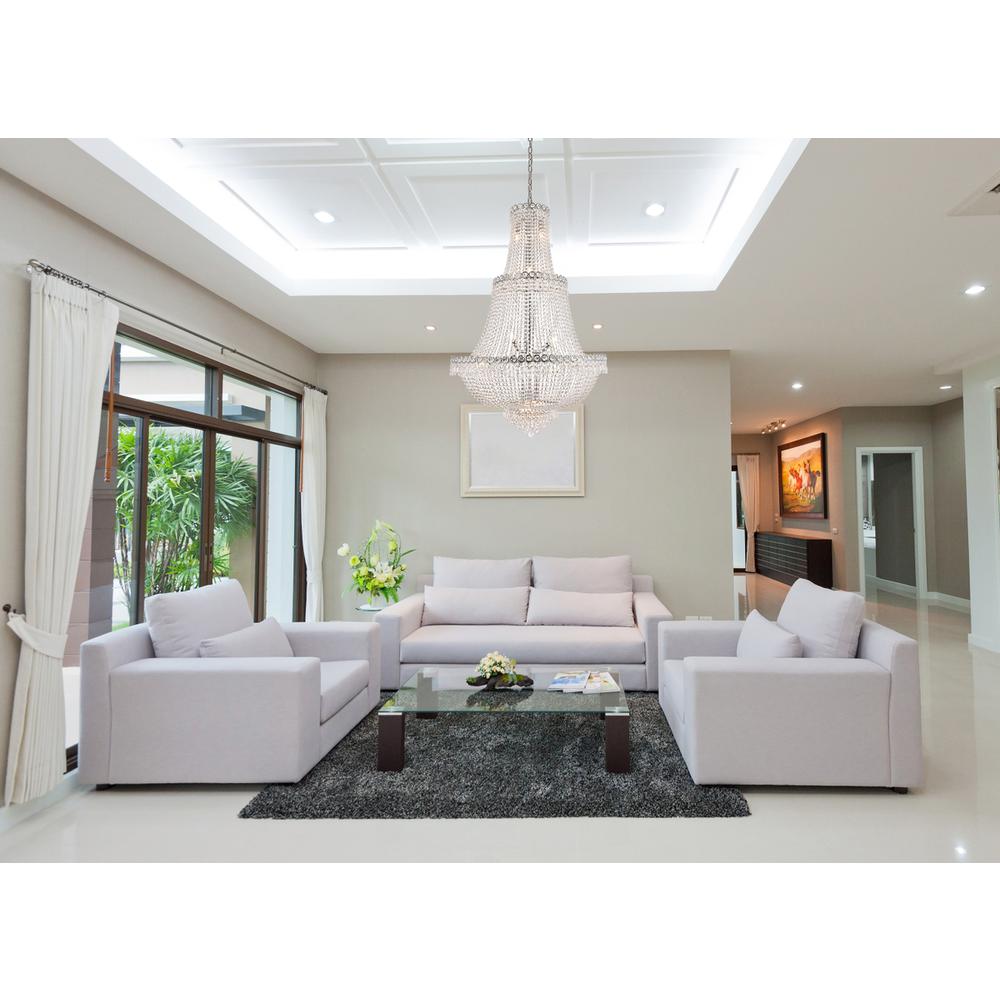 Century 17 light Chrome Chandelier Clear Royal Cut Crystal. Picture 9