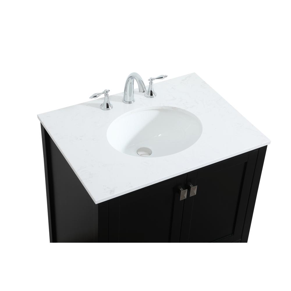 30 inch Single bathroom vanity in black. Picture 10