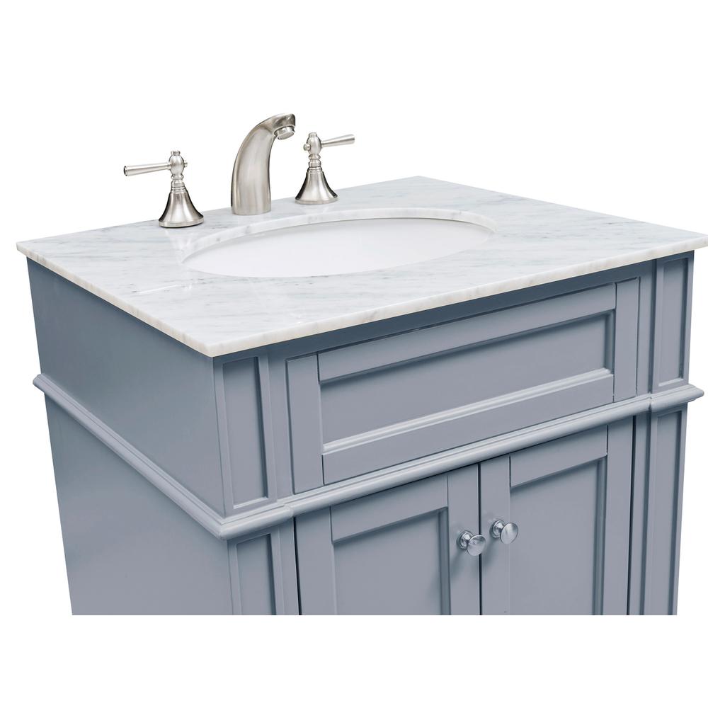 24 In. Single Bathroom Vanity Set In Grey. Picture 5