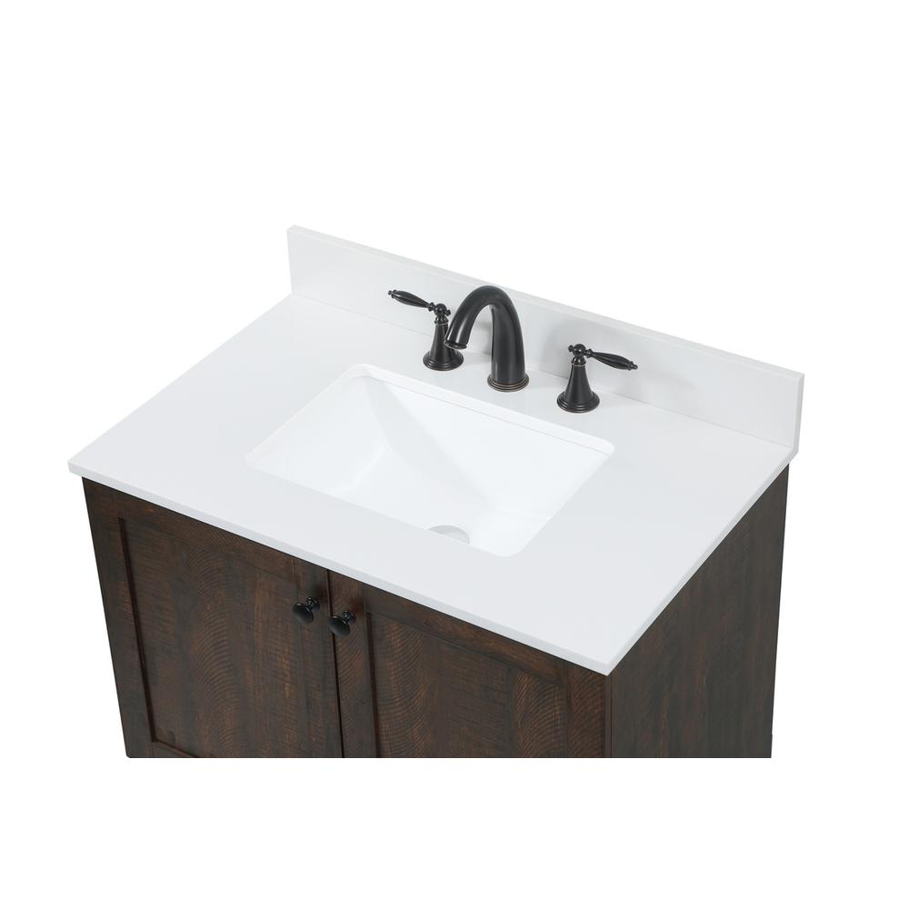 30 inch Single bathroom vanity in expresso with backsplash. Picture 10