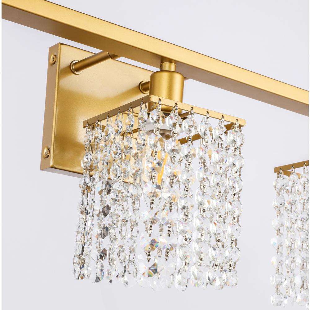 Phineas 5 light Brass and Clear Crystals wall sconce. Picture 9