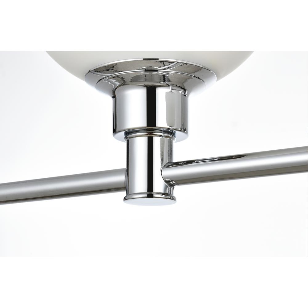 Cordelia 4 light Chrome and frosted white Bath Sconce. Picture 4