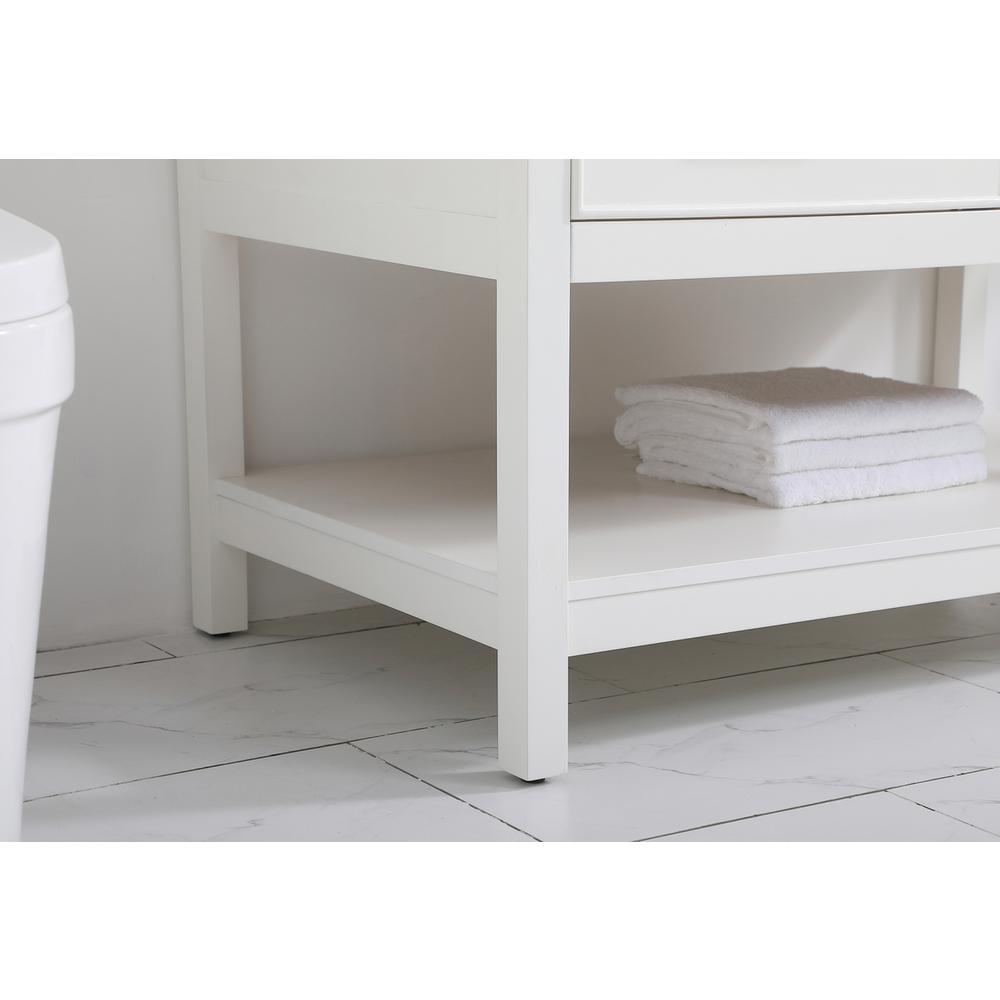 42 inch Single bathroom vanity in white with backsplash. Picture 6