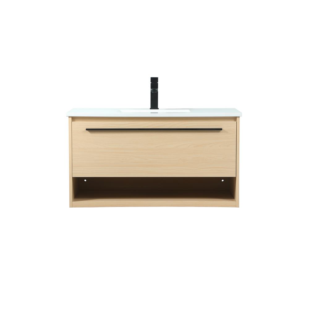 36 inch Single bathroom vanity in maple. Picture 1