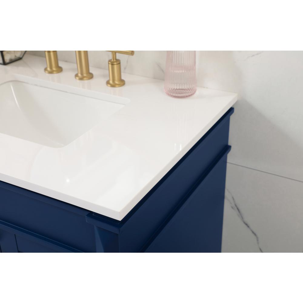 32 inch Single bathroom vanity in blue. Picture 5