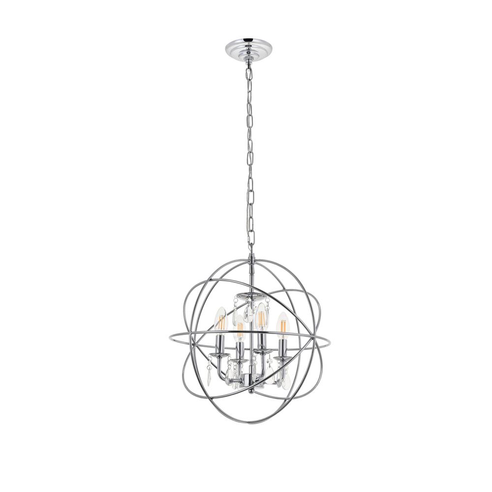 Wallace 4 light Chrome Pendant. Picture 2