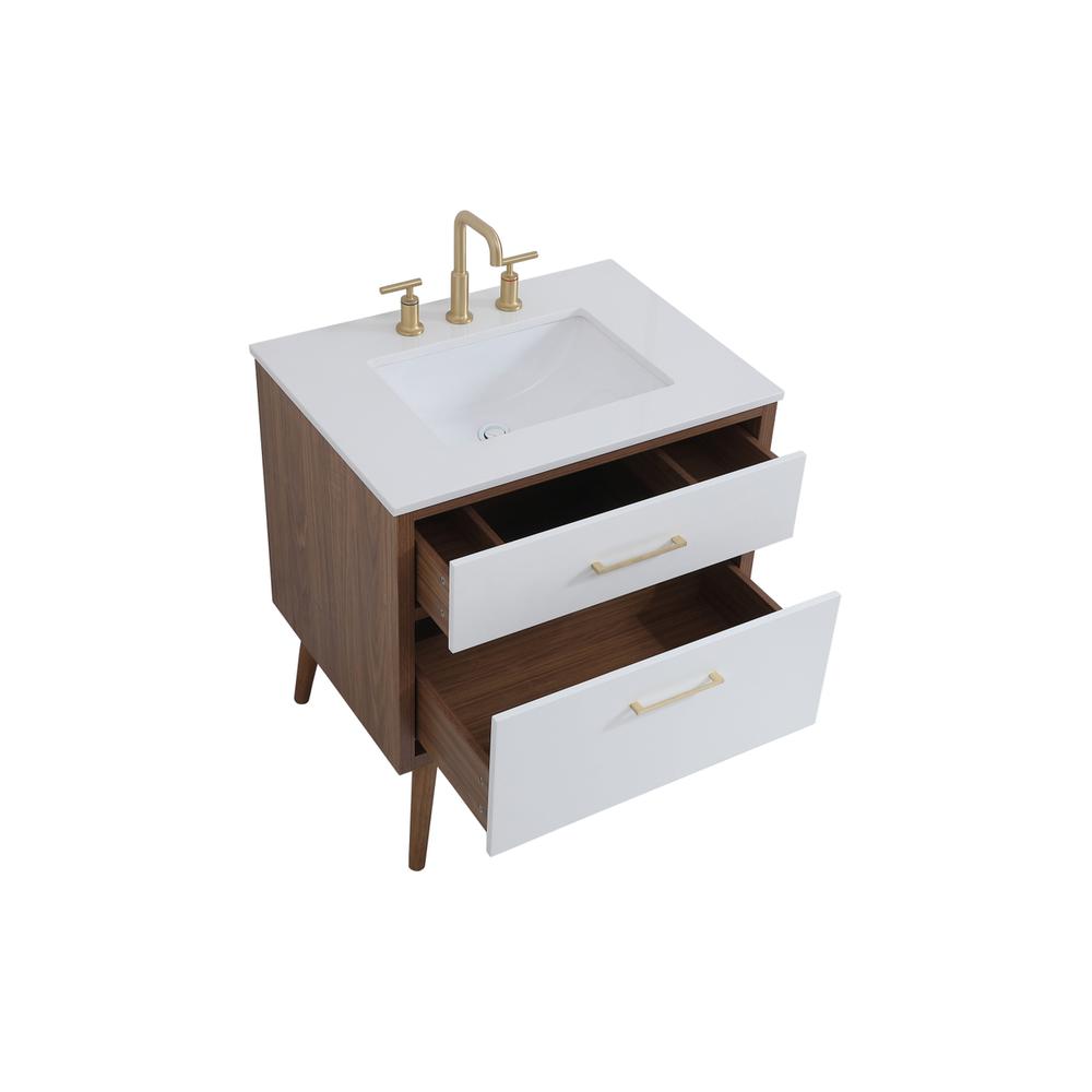 30 inch bathroom vanity in White. Picture 8