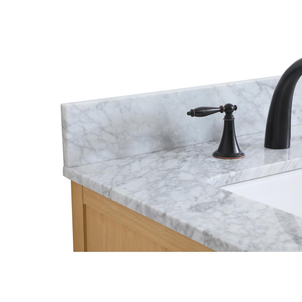 36 inch Single bathroom vanity in natural wood with backsplash. Picture 11