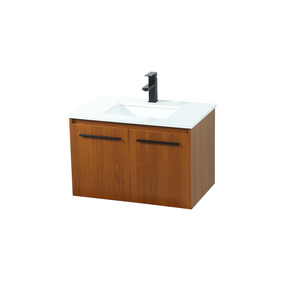 30 Inch Single Bathroom Vanity In Teak. Picture 8