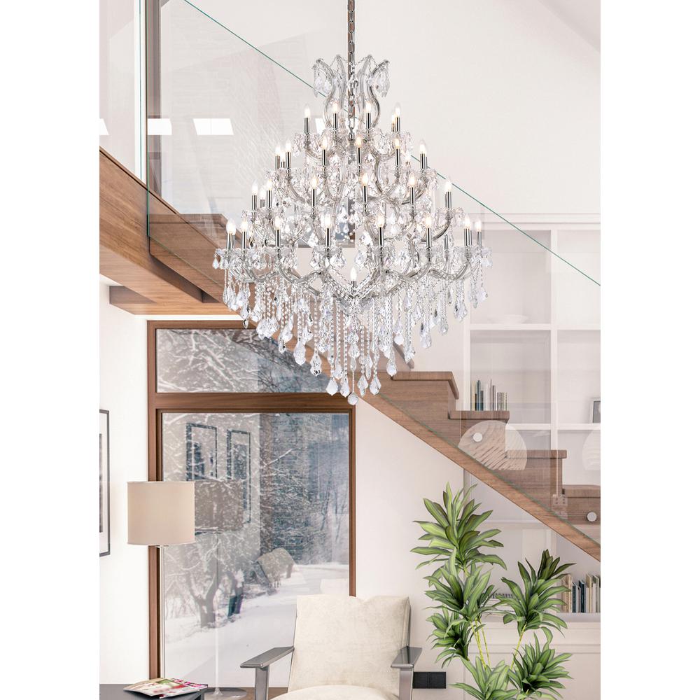Maria Theresa 49 light Chrome Chandelier Clear Royal Cut Crystal. Picture 7