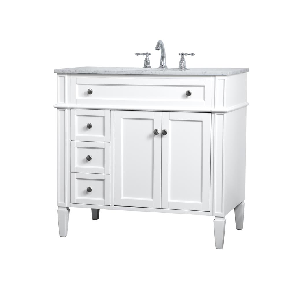 36 inch Single bathroom vanity in White. Picture 6