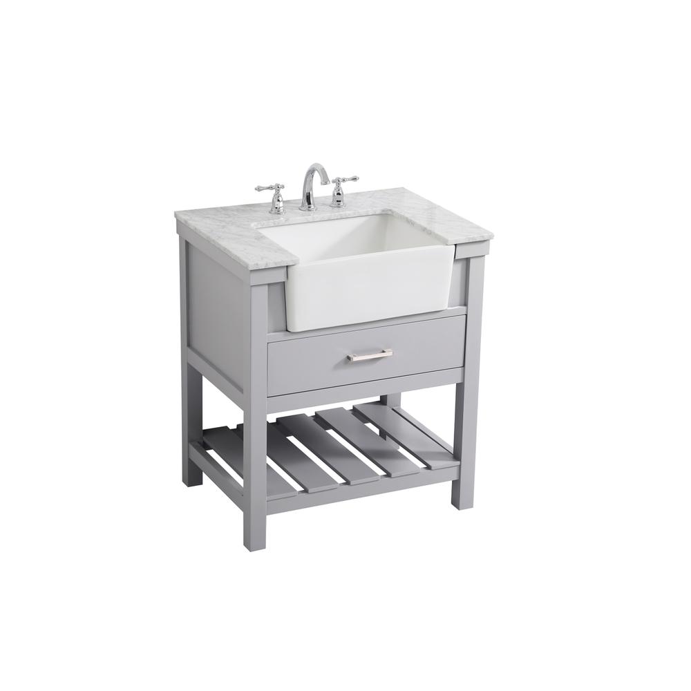 30 inch Single bathroom vanity in grey. Picture 8