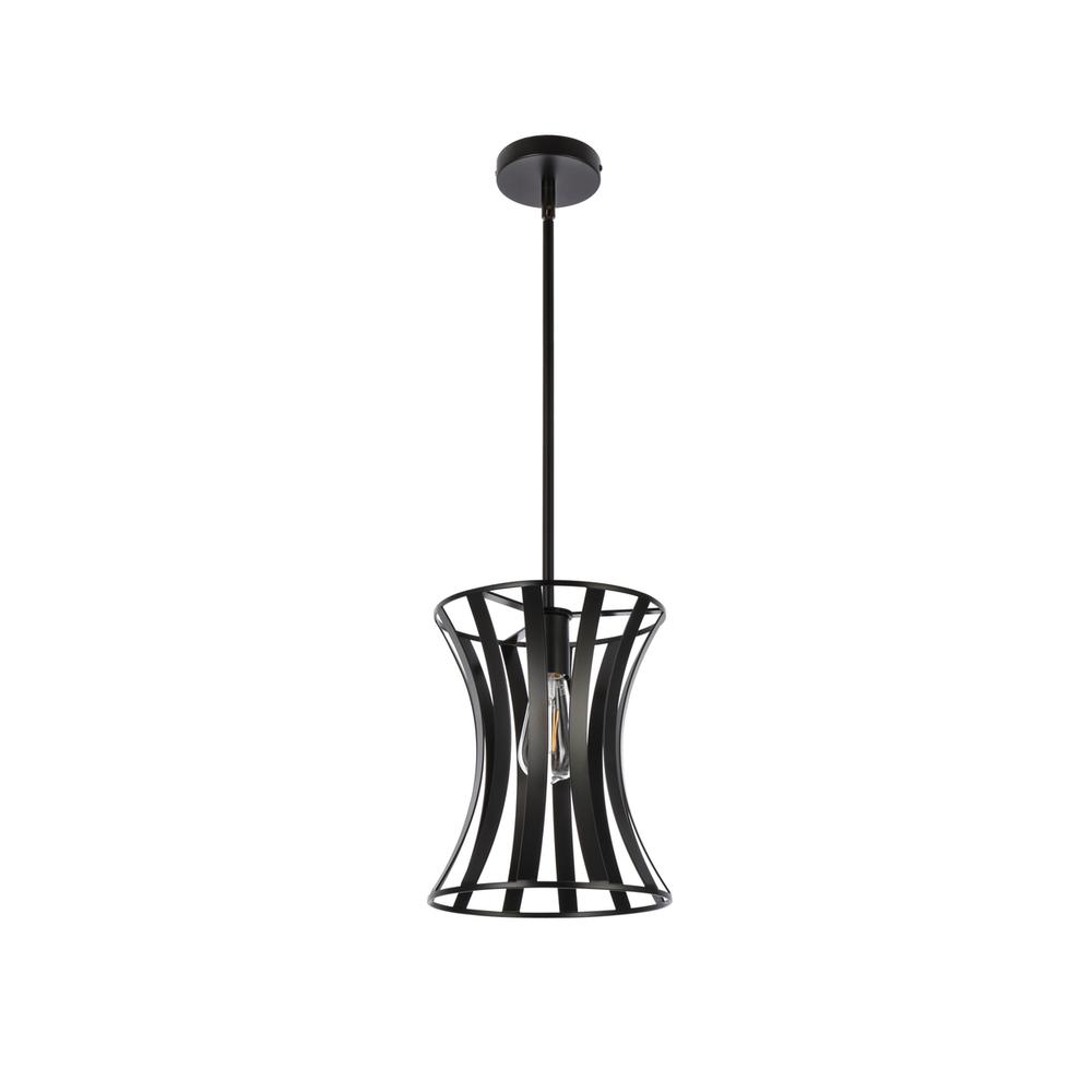 Lily 1 light pendant in black. Picture 6
