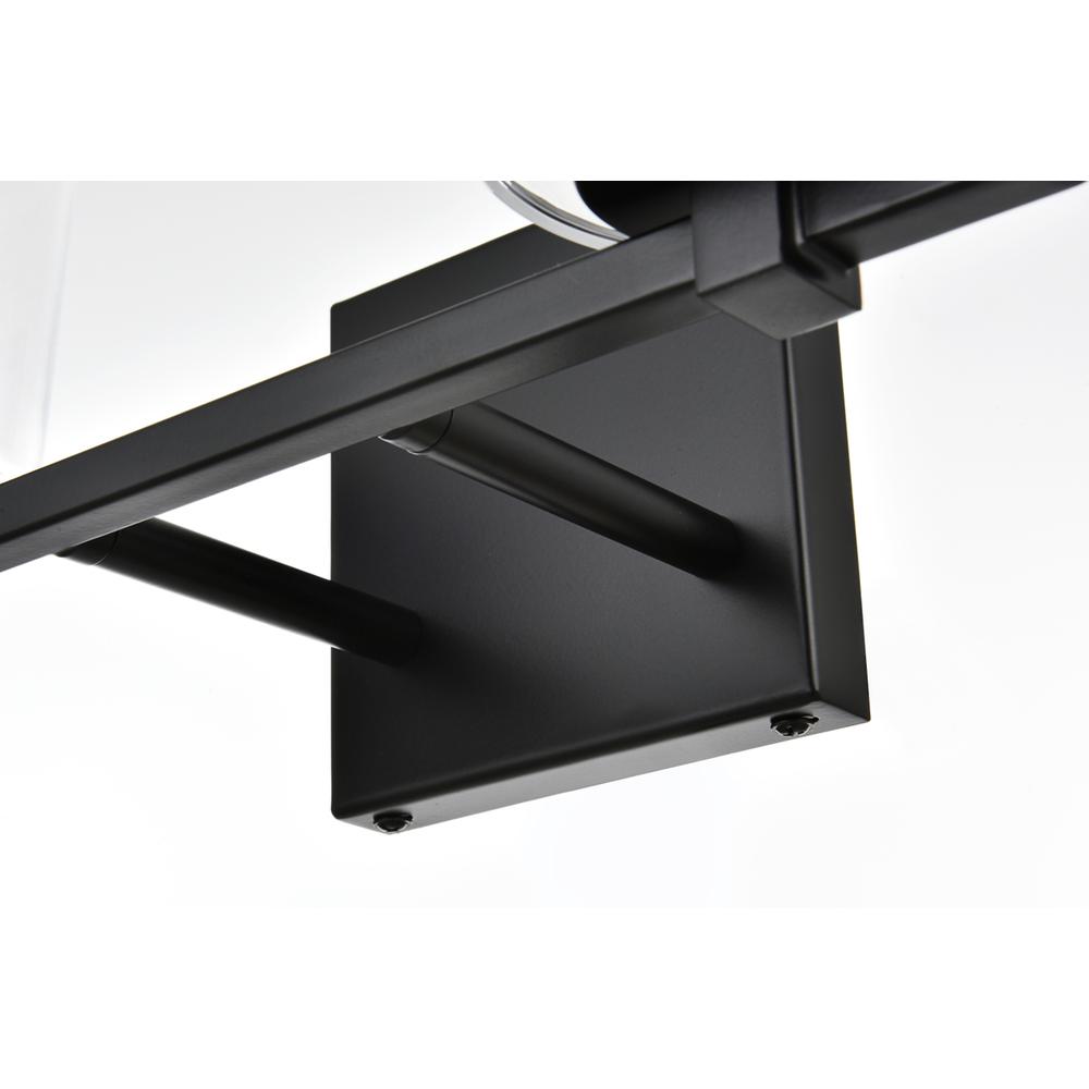 Kacey 2 light Black and Clear Bath Sconce. Picture 6