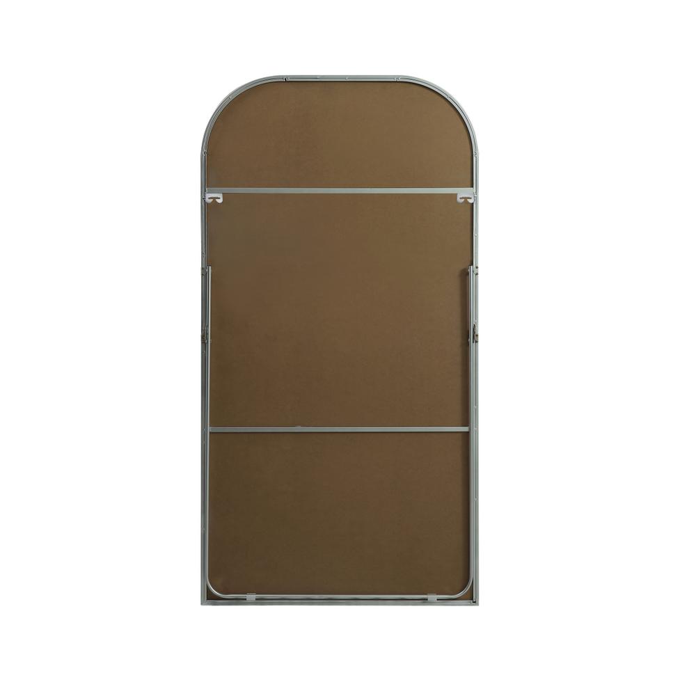 Metal Frame Arch Full Length Mirror 35x66 Inch in Silver. Picture 10