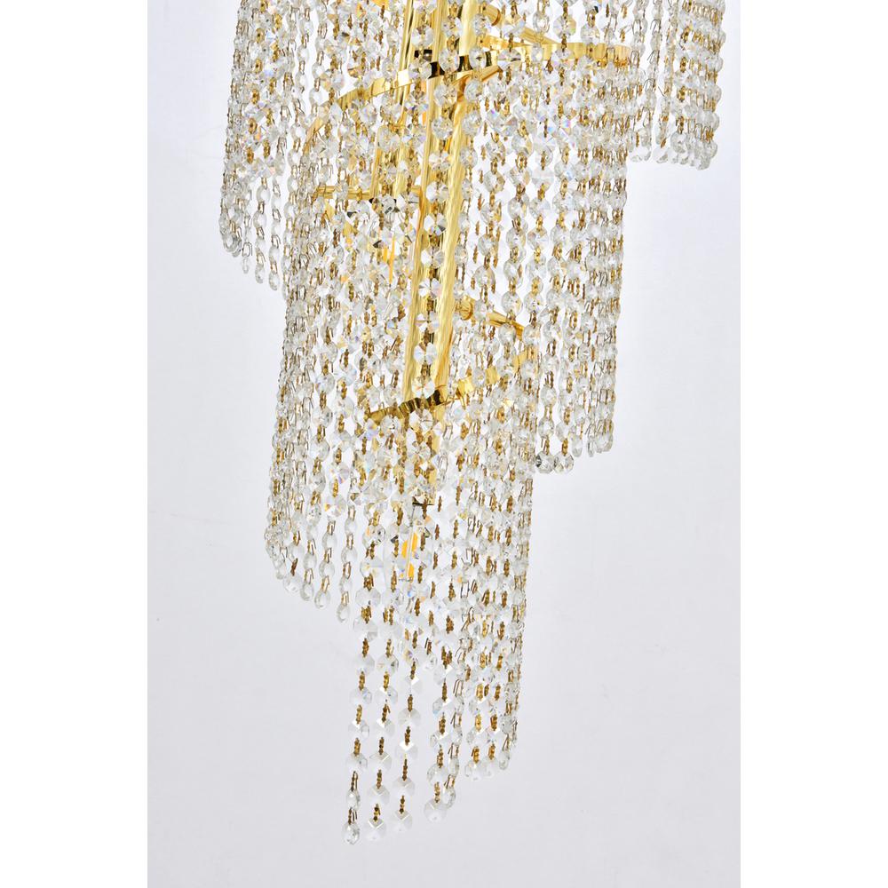 Spiral 28 light Gold Chandelier Clear Royal Cut Crystal. Picture 3