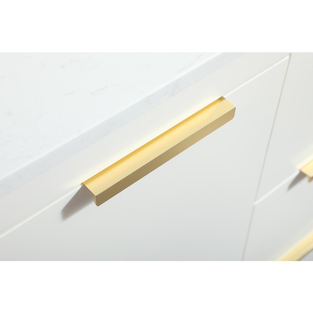42 inch Single bathroom vanity in white with backsplash. Picture 12