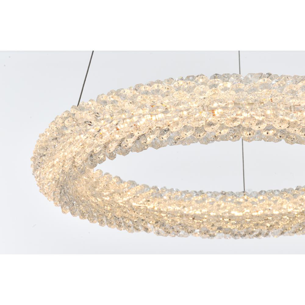 Bowen 18 inch Adjustable LED Chandelier in Chrome. Picture 5