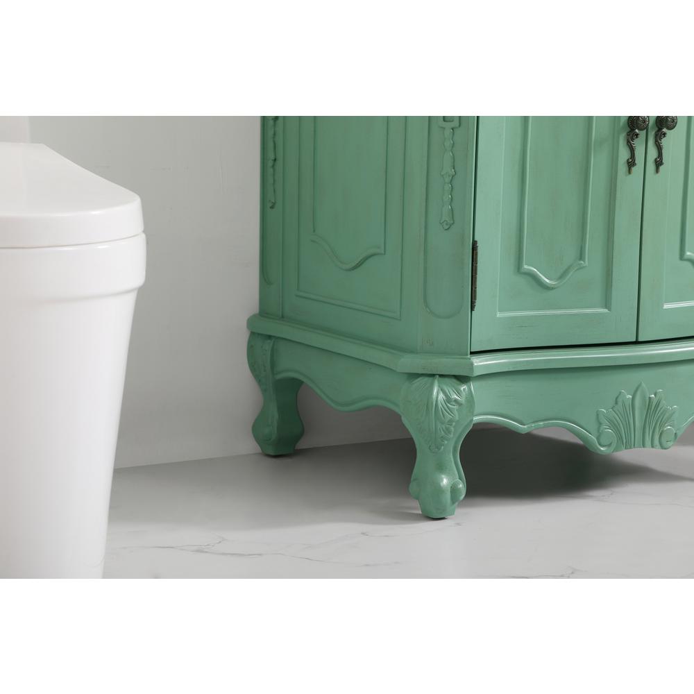 27 inch Single Bathroom vanity in vintage mint. Picture 6