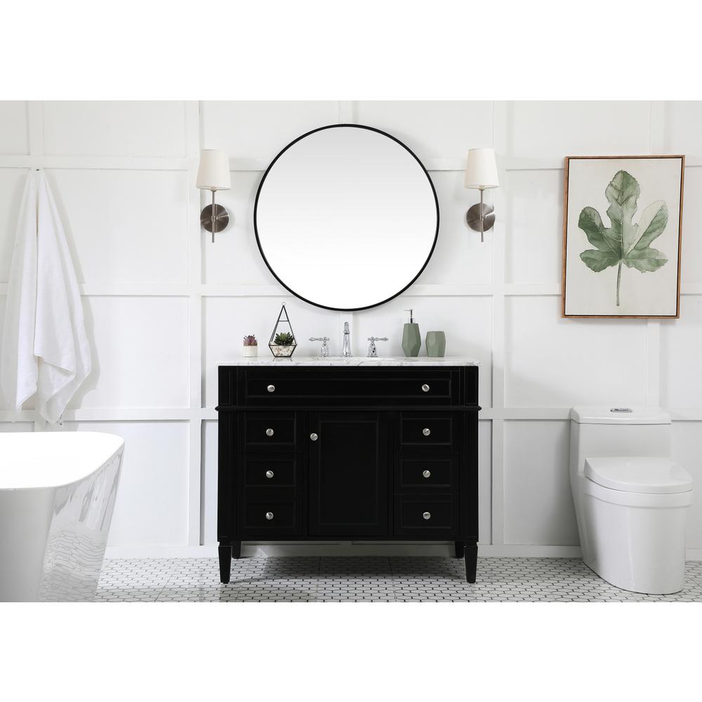42 inch Single bathroom vanity in black. Picture 4