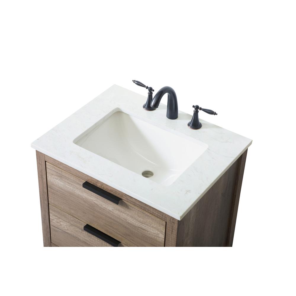 24 Inch SIngle Bathroom Vanity In Natural Oak. Picture 10