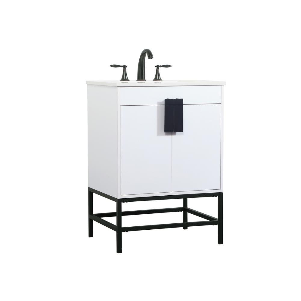 24 inch Single bathroom vanity in white. Picture 7