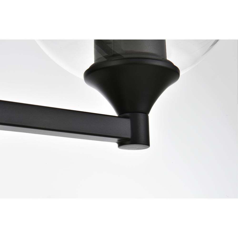Foster 4 light Black and Clear Bath Sconce. Picture 4