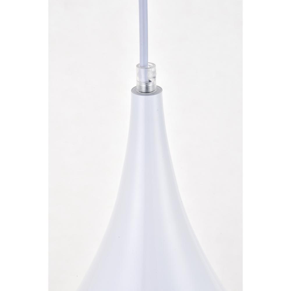 Nora 1 Light White Pendant. Picture 4