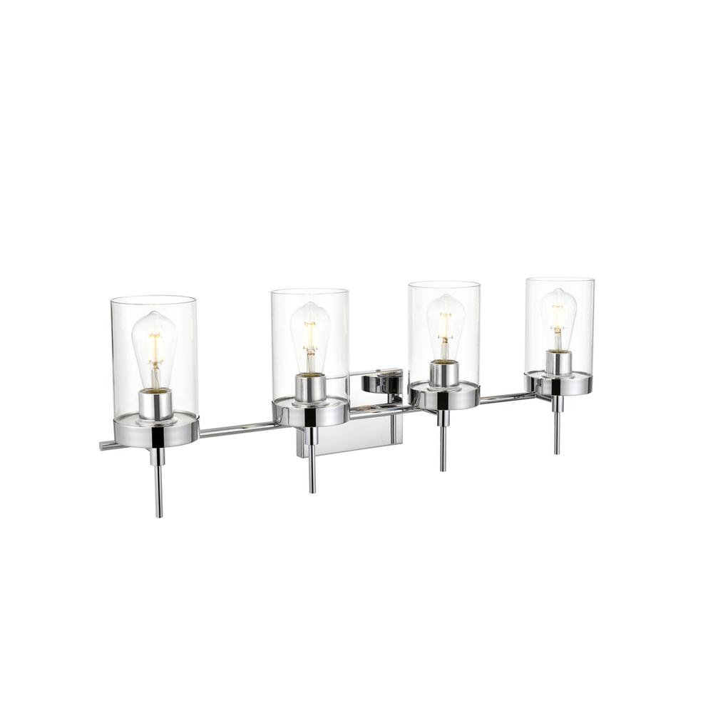 Benny 4 light Chrome and Clear Bath Sconce. Picture 3