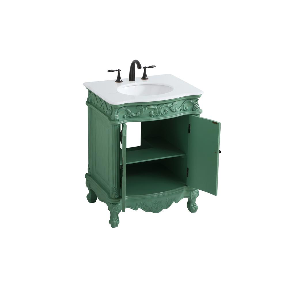 27 inch Single Bathroom vanity in vintage mint. Picture 9