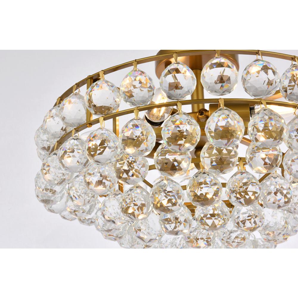 Savannah 18 inch flush mount in brass. Picture 4