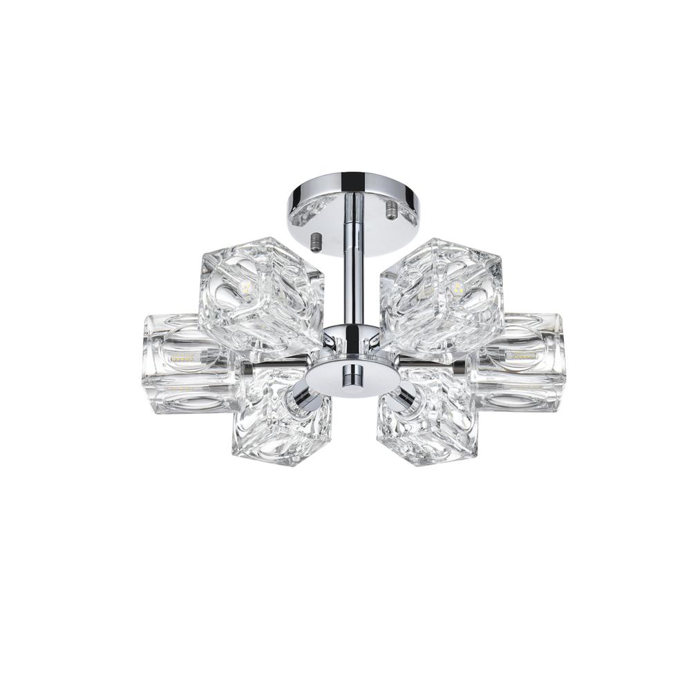 Lyra 14 inch Flush Mount in Chrome. Picture 6