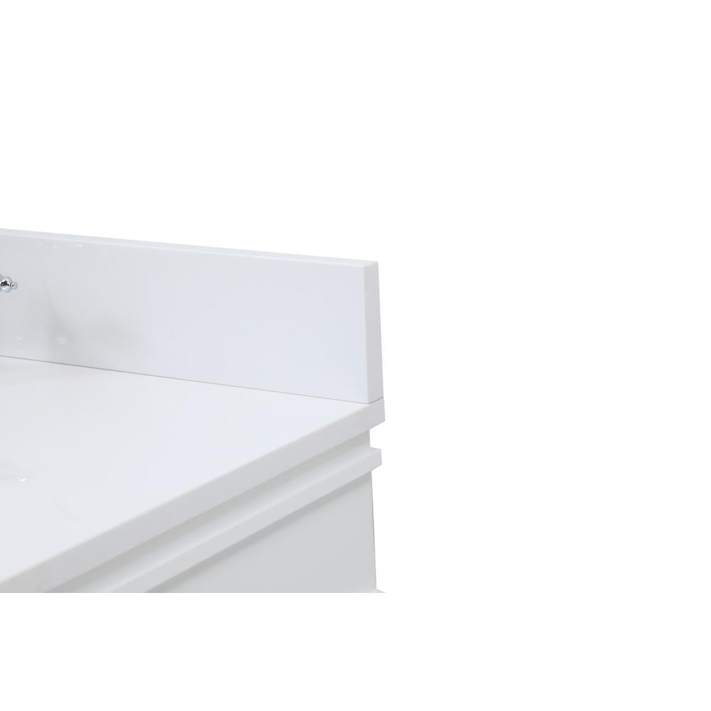 36 inch Single bathroom vanity in white with backsplash. Picture 11